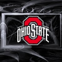 OHIO STATE LOGO ON AN ABSTRACT