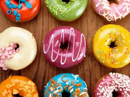 Glazed Donuts - food, donuts, dessert, sweet