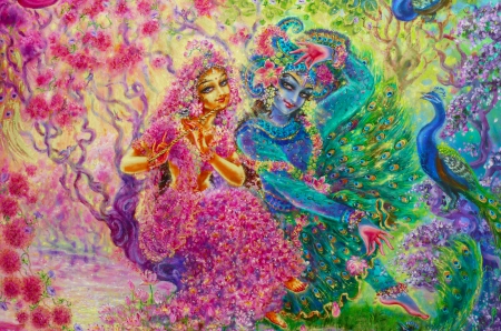 Indian Art - digital, fantasy, beautiful, girl, couple, woman, art