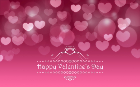 Happy Valentine's Day - Happy Valentines Day, circles, Valentines Day, Valentine, Valentines, pink, hearts