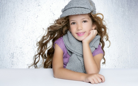 very cute young girl - hat, adorable, childhood, fashion, cute