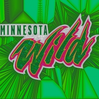 Minnesota Wild Cracked glass,Script