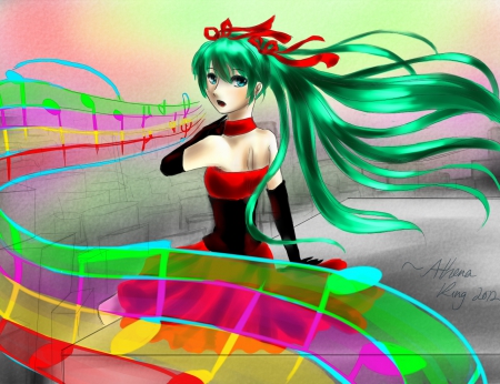 Song of Colors - anime, song, girl, vocaloid