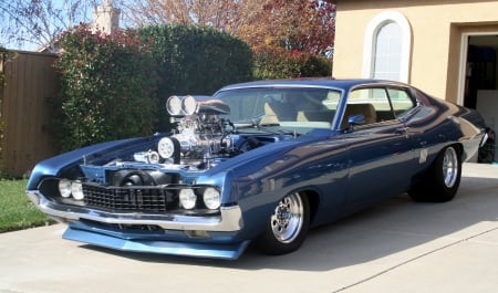 1970 Ford Torino - blown, street rod, ford, hot rod