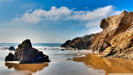 Malibu Beach - beach, sand, malibu, ocean