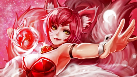 Ahri - women, league of legends, magic, video game, fantasy