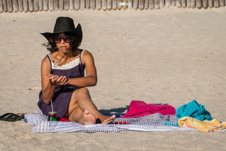 Got Sand - sand, cowgirl, girl, hat