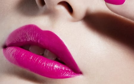 Gorgeous Lips - woman, lips, shiny, pink