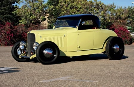 1931-Ford-Model-A - yellow, classic, 1931, hotrod