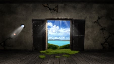 Fantasy Out the Door - fantasy, graphics, 3d, 3d rendering, nature