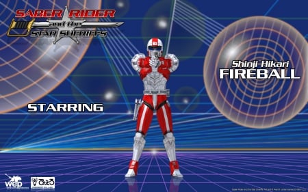 Saber Rider - Fireball - star sheriffs, shinji hikari, anime, saber rider, fireball