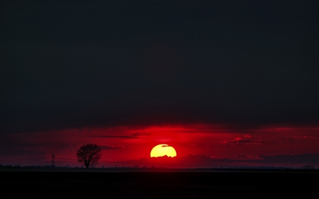 Sunset - clouds, sunset, nature, amazing