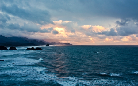 The beach - beach, sky, sea, clouds