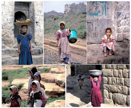 Children from Yemen - child, yemen, village, life, children from yemen, farms, children, kids, happiness