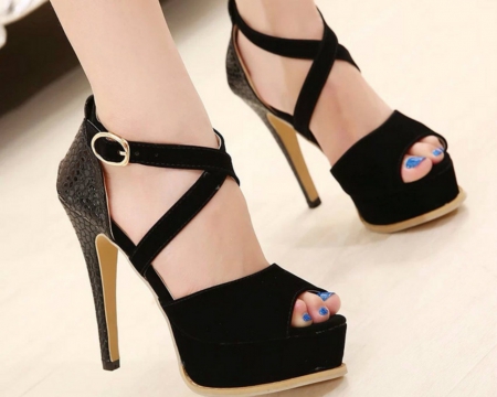 High Heels - stiletto, black, shoe, heels