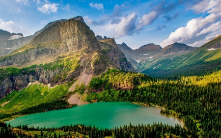 Beautiful Lake - lake, trees, mountain, beautiful, scenery