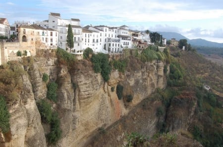 Amazing places - spain, ronda, ancient, houses, travel, people, nature, amazing, wonders, architecture, city, rock, monuments, history