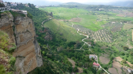 Valley_Ronda_Spain - hill, amazing, landscape, travel, beauty, valley, panoramic, nature, Ronda, ravine, field, Spain