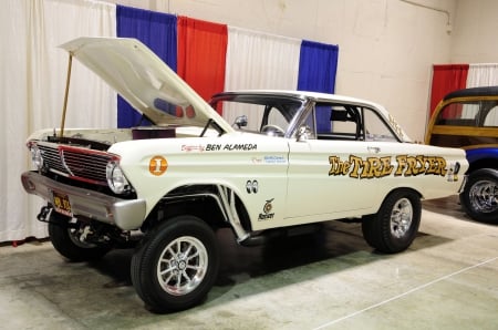 1965 Ford Falcon - white, classic, 1965, gasser