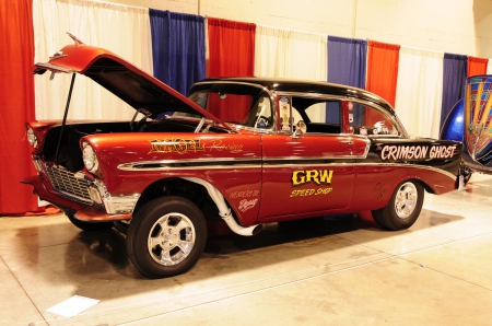 '56 Chevy Crimson Ghost - classic, bowtie, gasser, gm