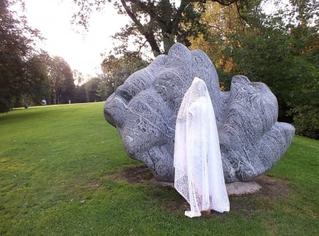 Woman in white - summer, nature, people, other