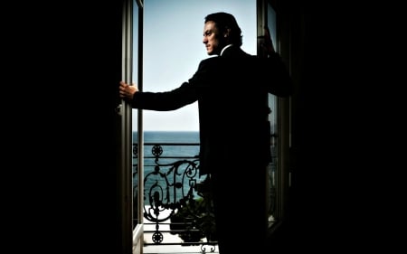 Luke Evans - black, window, luke evans, actor, man