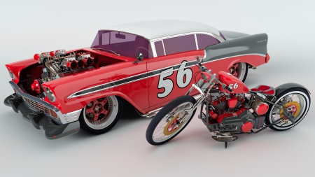 Custom Rides - harley, chevy, custom rides, toys