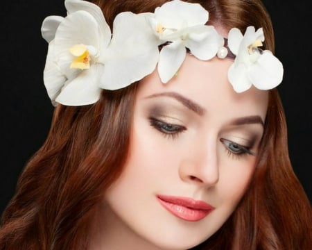 Pretty Face - flowers, face, woman, model