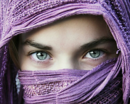 Pretty Eye - veil, eye, woman, model