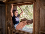 Cowgirl In A Window