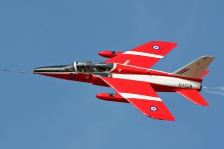 Folland Gnat - old red arrows, royal air force, jet, the red arrows, british aircraft, folland gnat, jets, raf