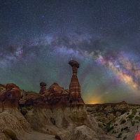 The Milky Way Over the Arizona Toadstools