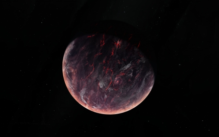 Volcanic Planet - Planets, Volcanic, Space, Universe, Digial Arts