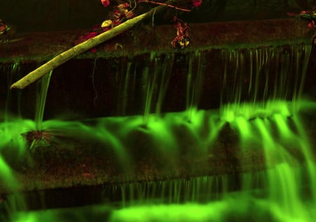 Green falls - falls, 3d