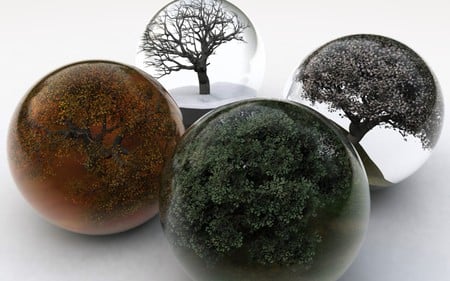 Globes of Nature  - fantasy, abstract