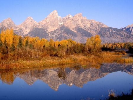 Lake reflection - lake, nature, landscape