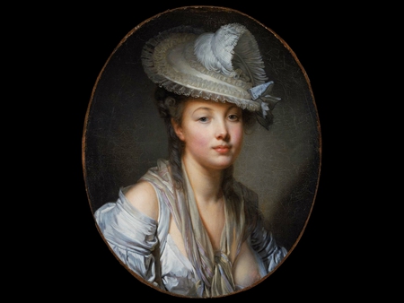 The White Hat by Greuze - beauty, woman, greuze, hot, hat, girl, female, paris, museum, painting, cool, pretty, france, beautiful, painted, dreamy