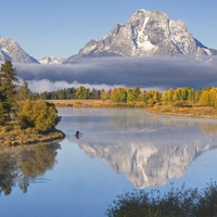 Oxbow Canoe Oxbow Bend Grand Teton National Park Wyoming