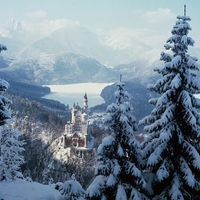 Neuschwanstein Castle in Winter Bavaria Germany