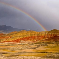 Rainbow Over the Painted Hills Oregon