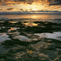 Sunrise Light on Lake Michigan Cave Point County Park Door County Wisconsin