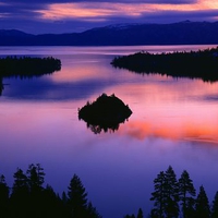 Twilight Color at Emerald Bay Lake Tahoe California