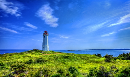 LIGHTHOUSE - sky, lighthouse, landscape, nature, clouds, splendor, architecture, sea, enchanting nature