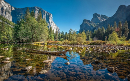 Yosemite National Park, California - Mountains, Water, Park, Nature, USA, Reflection