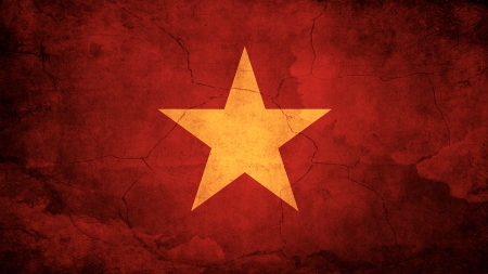 vietnamese flag - star, flag, vietnamese, yellow