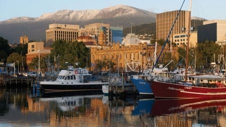 Harbor in Australia - background, hobart, 1920x1080, cool