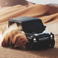 Mercedes G63 AMG playing in the sand