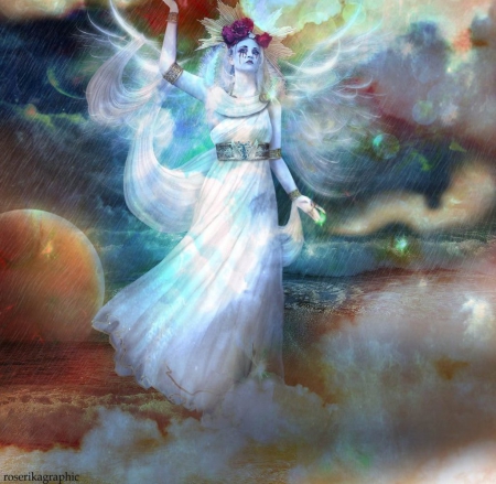 Goddessofthestorm - goddess, lady, fantasy, art