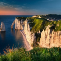 Ocean Cliff on the Coast of France