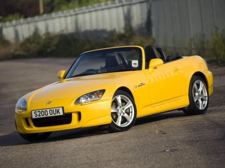 honda s2000 - spyder, honda, yellow, japanese